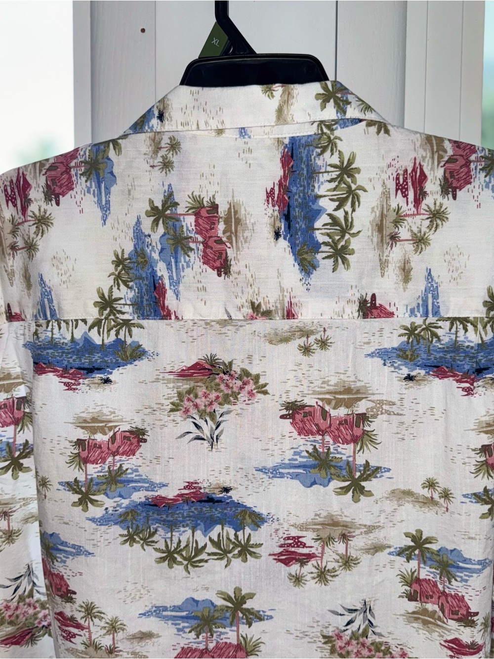 Men's XL Linen Blend Tropical Hawaiian Camp Shirt Beach Vacation Resort NWT - Picture 14 of 16